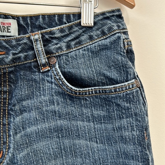 Faded Glory Stretch Flare Bermuda Women’s Bermuda Denim Shirt size 12 petite - Picture 3 of 11